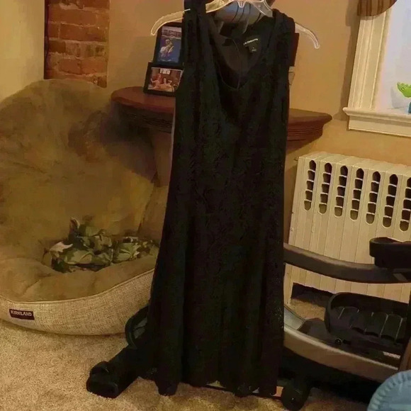 Liz Claiborne Dresses & Skirts - Calvin Klein cardigan size medium black and kiz Claiborne dress size 4 black.